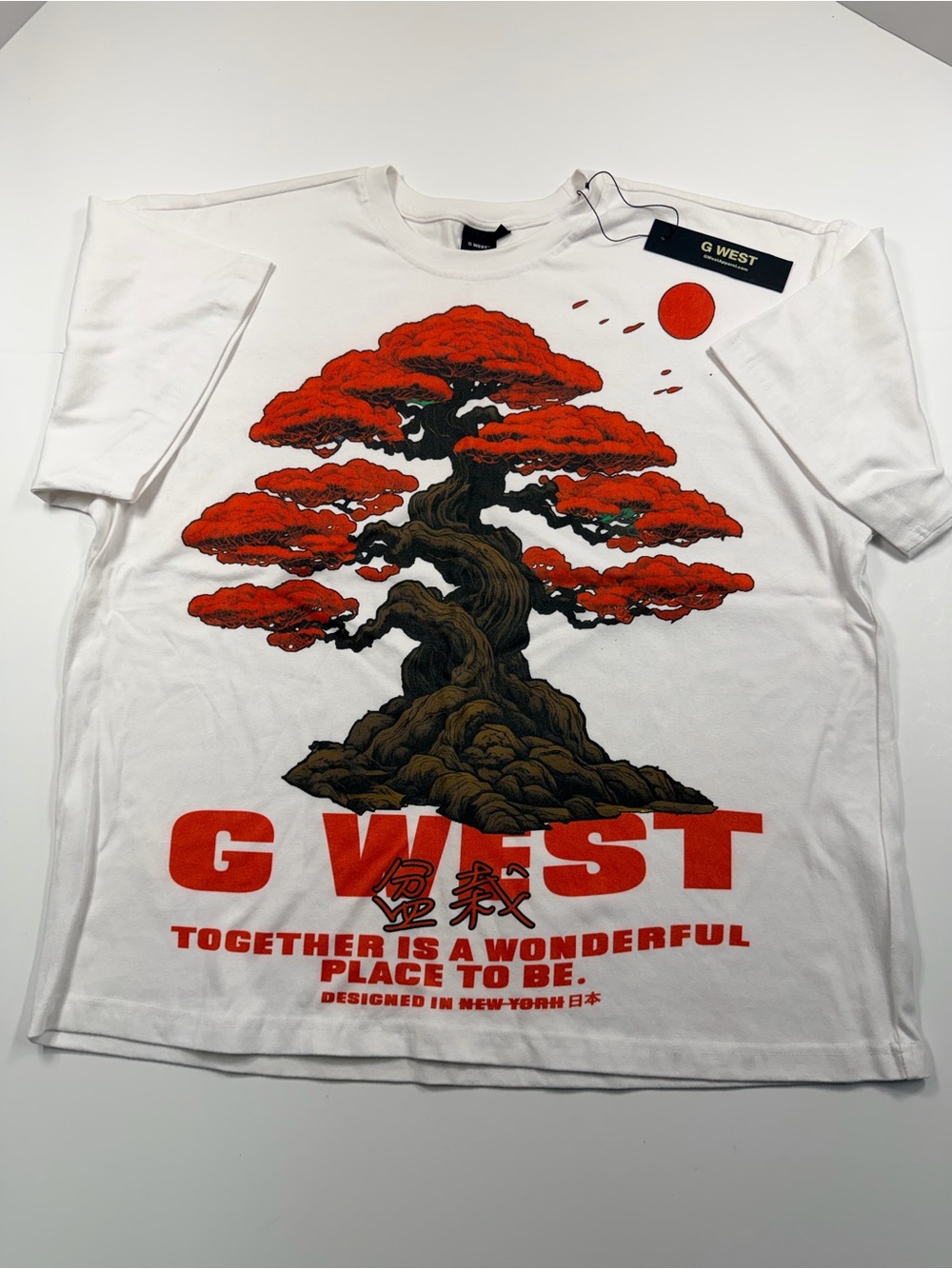 G West bonsai graphic t-shirt size XL brand new with tags - heavyweight shirt